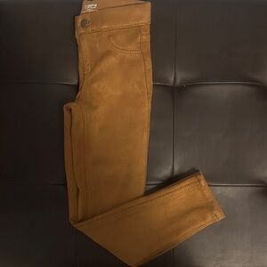 Brown Suede jeggings